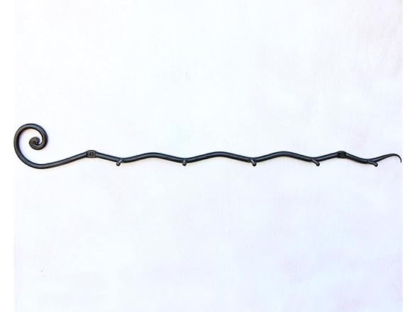 Handmade Wrought Iron 5 Hooks Coat Hanger