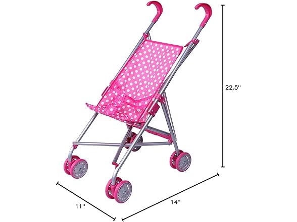 Click N' Play Precious Toys Baby Doll Stroller - Pink