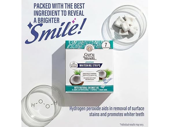 GuruNanda Teeth Whitening Strips 16 Day Kit