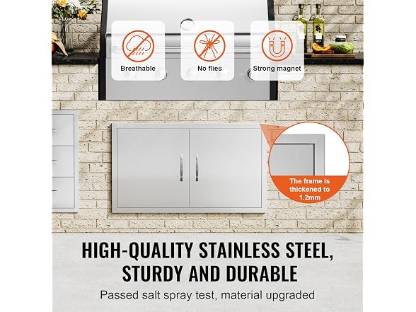 VEVOR BBQ Access Door 36W x 21H Inch