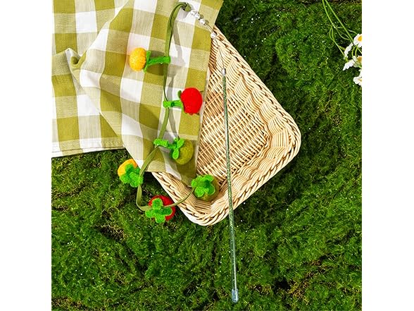 Layheld Cat Teaser Fruit-Shaped Squeaky String w Catnip