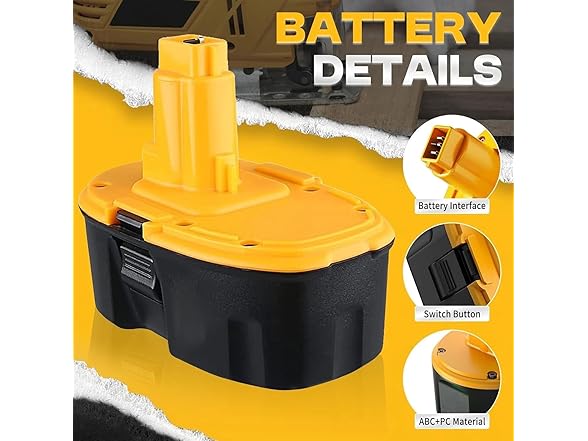 Simple Plus+ 18V 5Ah Ni-MH Replacement for Dewalt