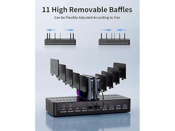 10-Port USB C Fast Charger Station | 520W