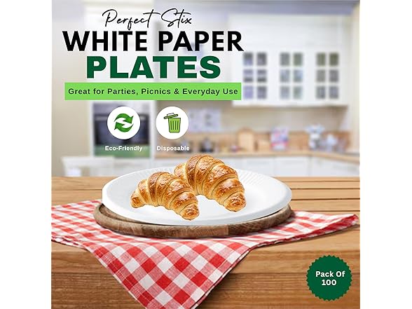 Perfect Stix Paper Plates 6" 100ct