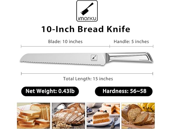 imarku Bread Knife 10 inch