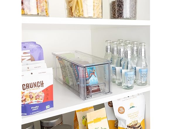 Smart Design Pull-Out Stackable Storage Bin, XS