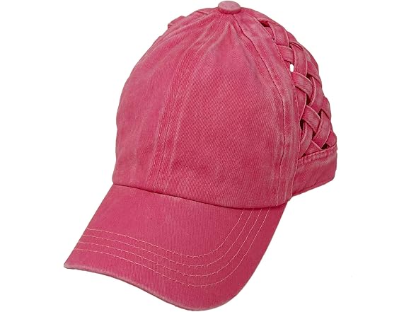 C.C (OS) Ponytail Criss Cross Messy Buns Pink