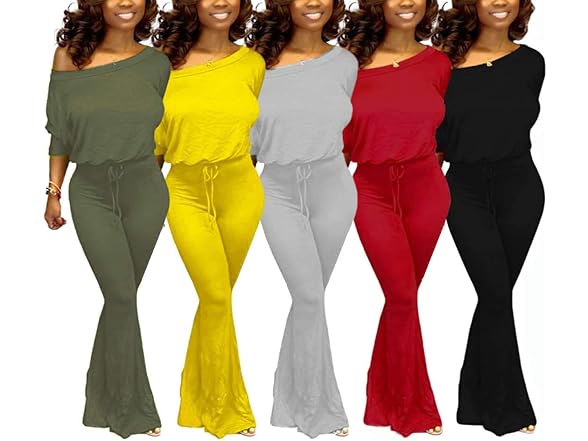 Aro Lora Women (XL) Sexy One Shoulder Long Romper