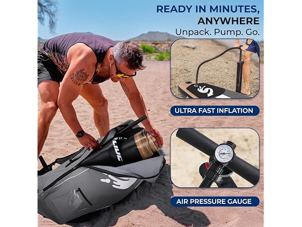 SereneLife 10'6" Inflatable Updated Wood Version