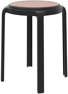 LeisureMod TSR13BL Teresse Dining Stool Black