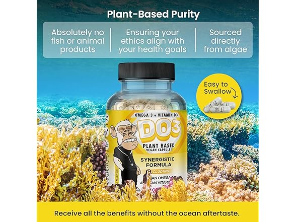 Bored Nutrition Vegan Omega 3 and D3