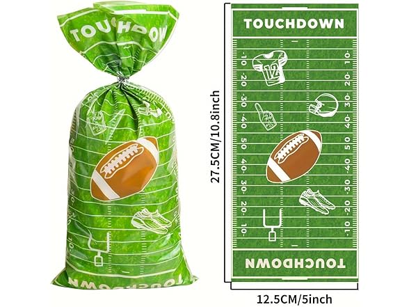 Rugby Candy Bags 50ct