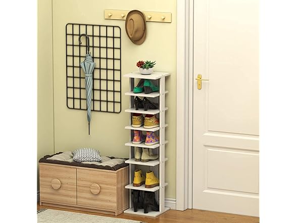 Squareful 7-Tier Wooden Shoe Rack