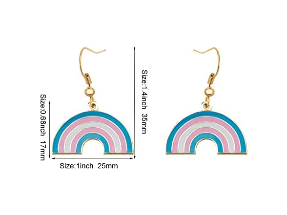 COLDDOX Rainbow Shape Dangle Earrings