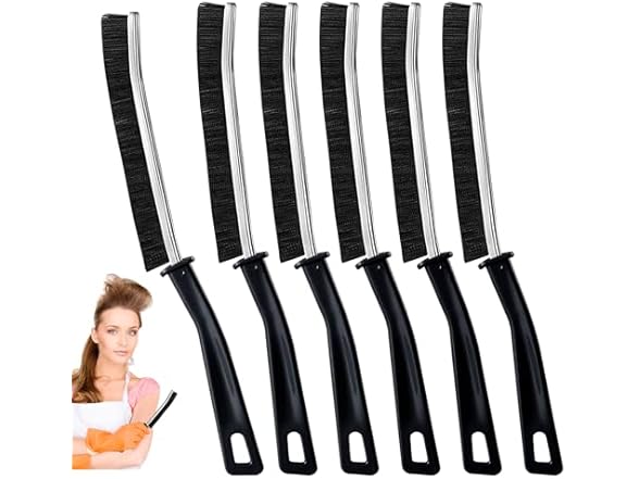 6 Pcs Hard Bristle Crevice Cleaning Brush