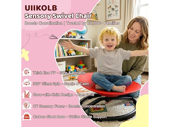 UIIKOLB Spinning Chair for Autistic Kids