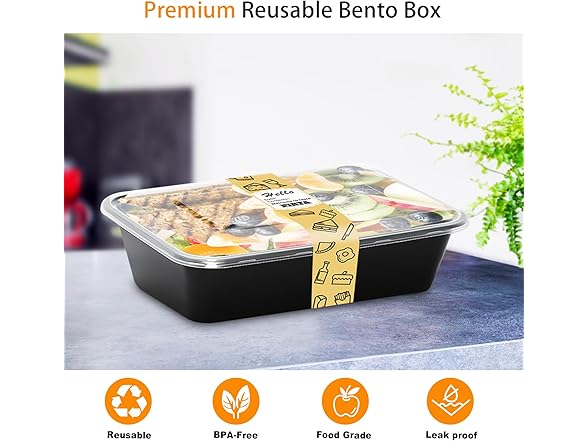 Meal Prep Containers Reusable with Lids