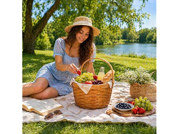 Vintiquewise Small Apple Picking Basket with Handle