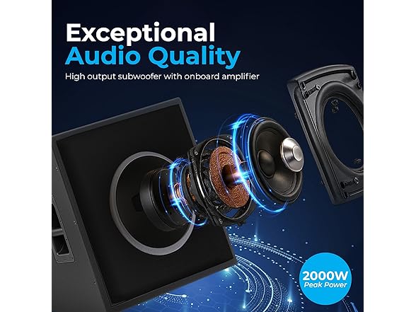 ANTAKIPRO 2000W Powered 18" Subwoofer