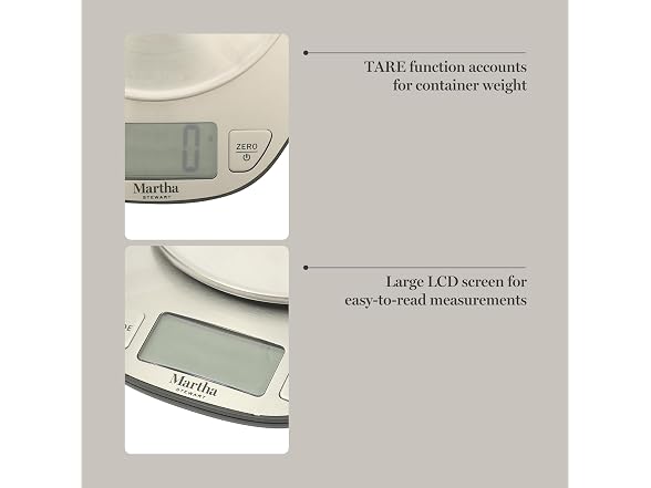 Martha Stewart Food Scale 11 lbs/5kg, Digital Kitchen Scale