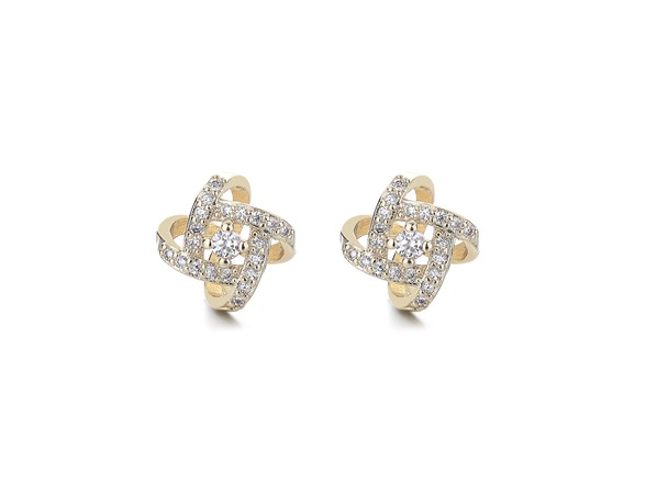 14K Gold Love Knot Stud Earrings