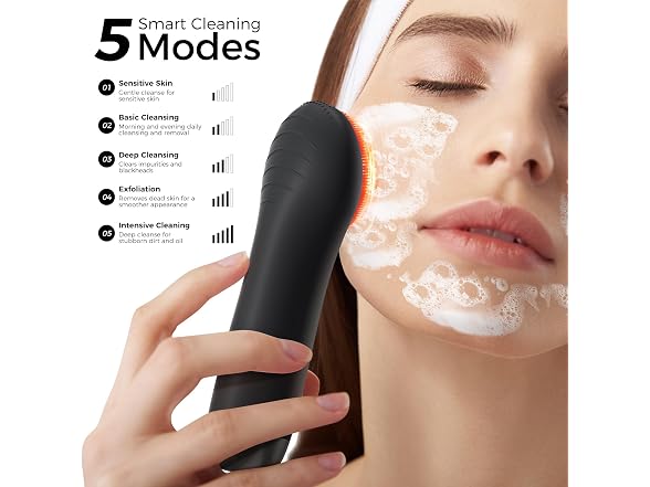 Ccigedy Electric Facial Cleansing Brush Black
