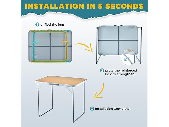 FUNDANGO Small Folding Table