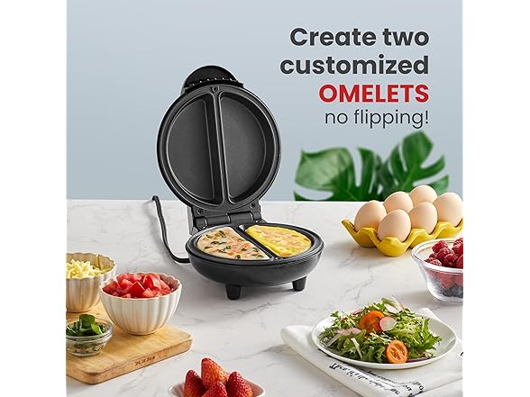 Elite Gourmet Non-Stick Omelet, Frittata Maker