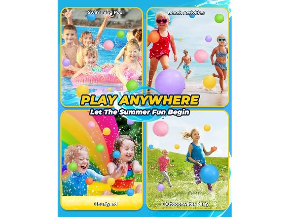 Reusable Water Balloons:16 Pack Refillable