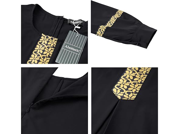 Abetteric Women (XL) Long Sleeve Ethnic Zip Hijabs