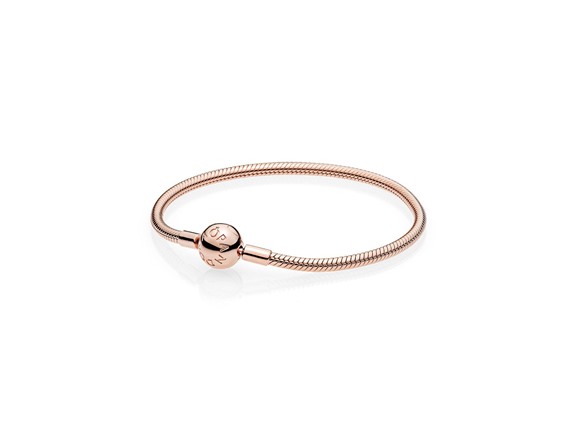 PANDORA Moment Snake Chain Rose Bracelet