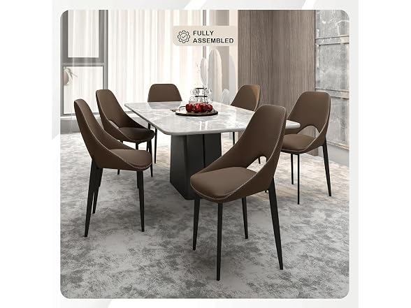 Leisuremod AC48DBR Amalfi Dining Chairs