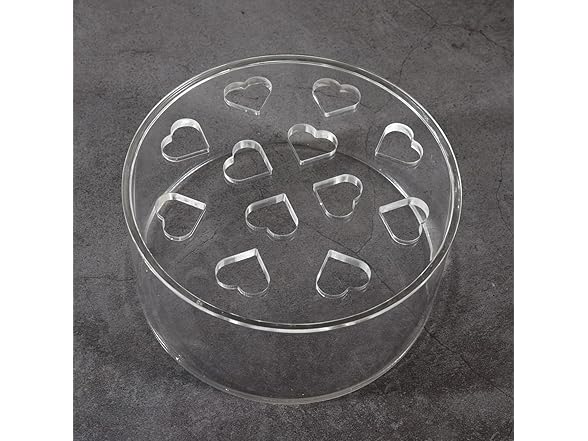 TOMTREE Clear Acrylic Low-Profile Cylinder Vase,