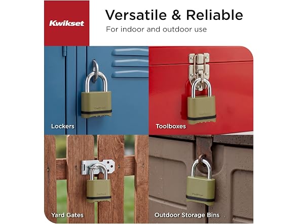 Kwikset Zinc Resettable 4-Digit Combination Padlock