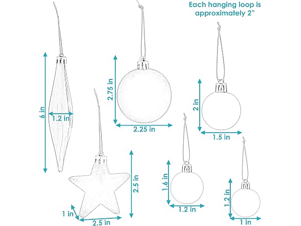 Sunnydaze Decor SME-055 59pc Silver Xmas Ornaments Sil