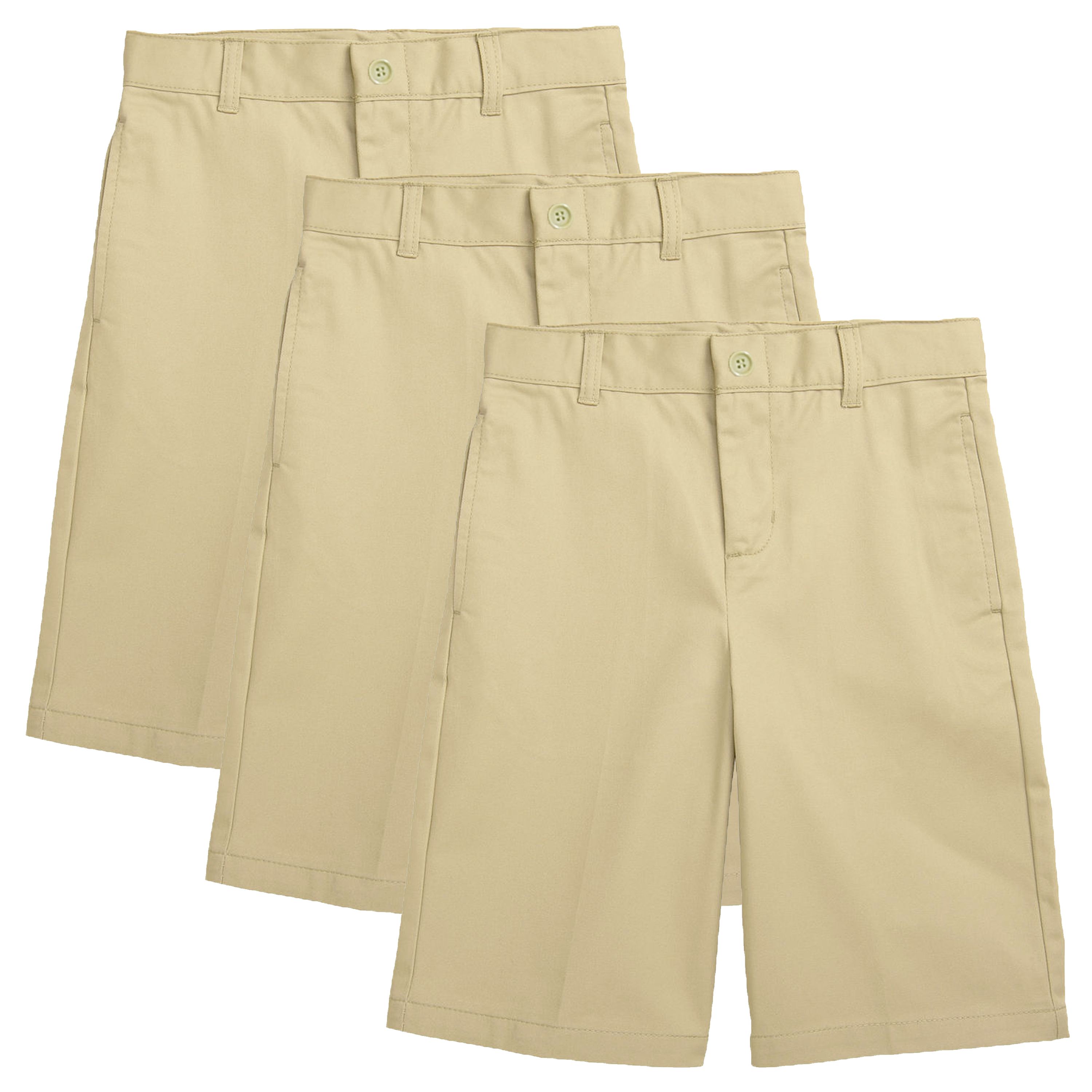 3PK Boys School Uniform Chino Shorts - Gallery 9