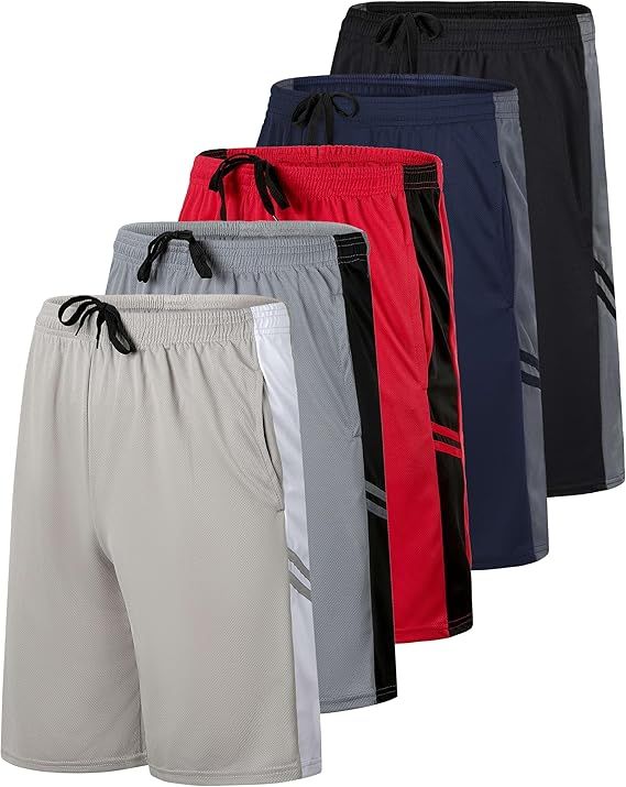 (5PK) Men's Active Performance Shorts - Gallery 7