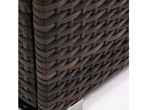 22" Sq 40k BTU Wicker Base Fire Table – Black
