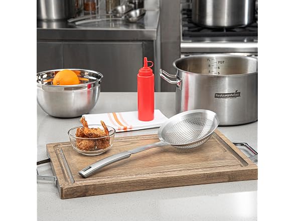 Restaurantware Stainless Steel Fine Mesh Skimmer