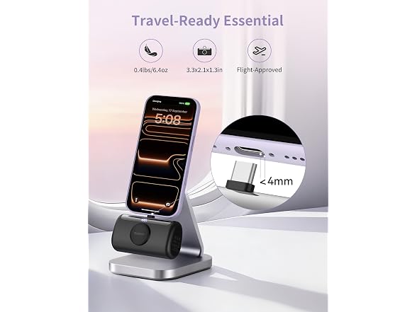 RORRY 3-in-1 Mini Power Bank 10000mAh USB-C