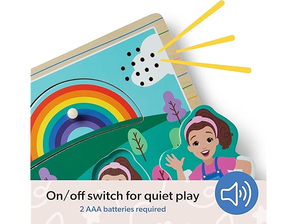 Melissa & Doug Ms. Rachel Wooden Song Peg Puzzle