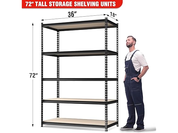 WORKPRO 5-Tier Storage Shelf 36x18x72