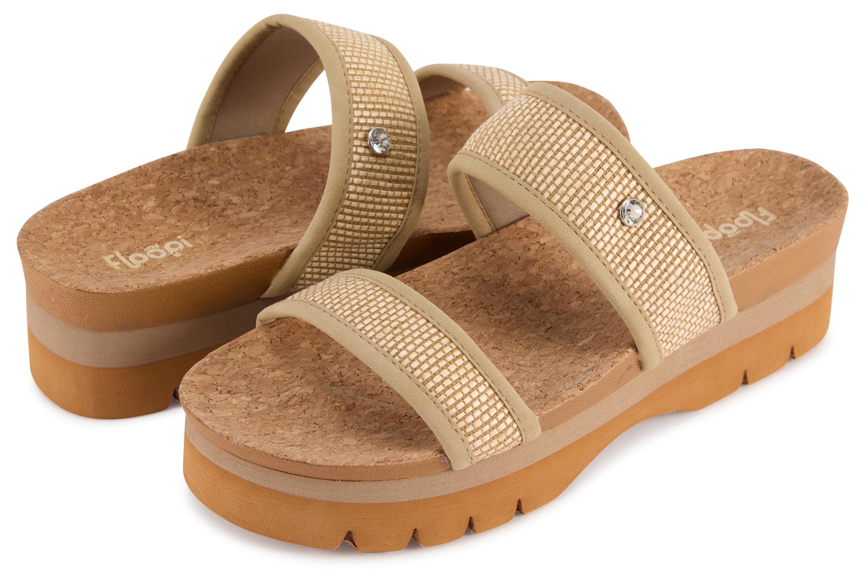 Floopi Womens Ribbed Knit Wedge Slide - Gallery 12