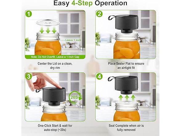 Zeclu Electric Mason Jar Vacuum Sealer