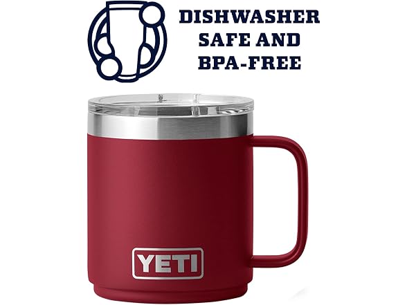 YETI Rambler 10oz Stackable Mug, Harvest Red