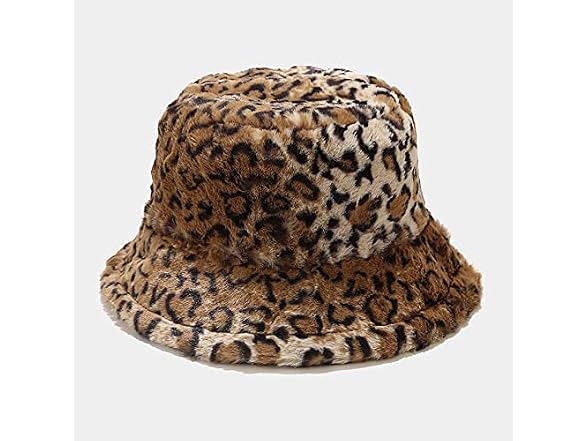 Purfanree Men (OS) Faux Fur Bucket Hat Fluffy Cap