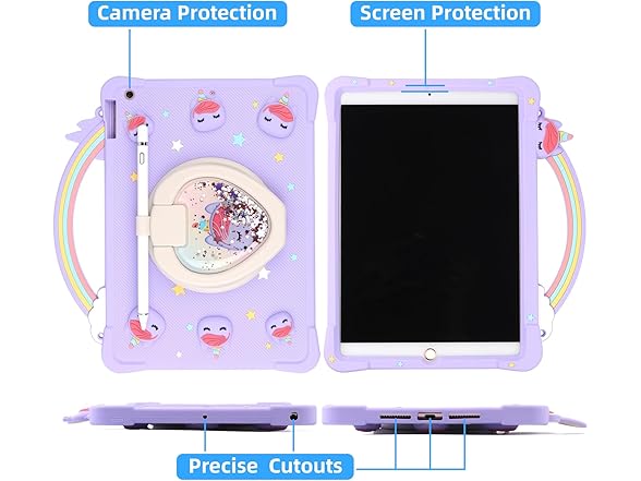 Super Cute Rainbow Handle Unicorn Case