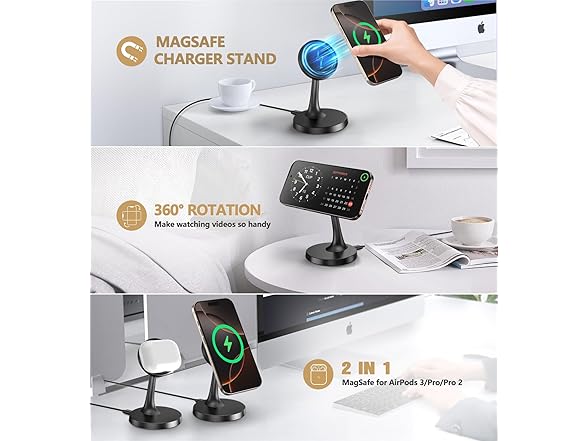 TXXTOL Magnetic Wireless Charger Stand