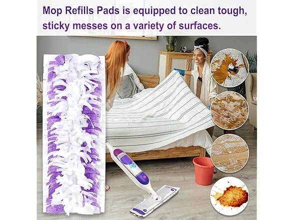 25 Pack Disposable Mopping Pads Refills