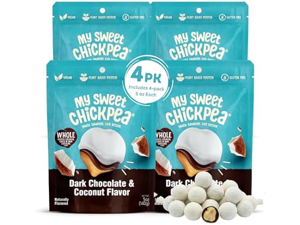 4Pk My Sweet Chickpea 5 Oz Chocolate Covered Chickpeas